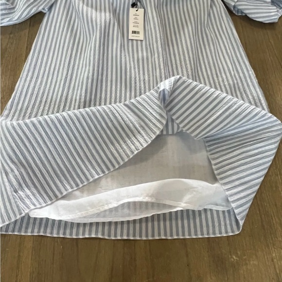 NWT Rampage Off the Shoulder Chambray Striped Dress - Picture 3 of 7